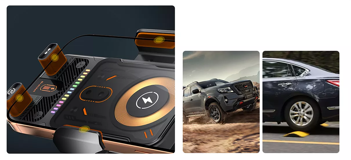 2-i-1 Trådlös Billaddare & Mobilhållare (15W Snabbladdning) – Automatisk Sensor med Infraröd Öppning