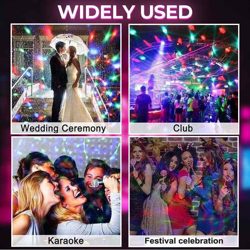 FÄRGIG DISCO™ – Roterande glödlampa med ljuseffekt ➕uttag