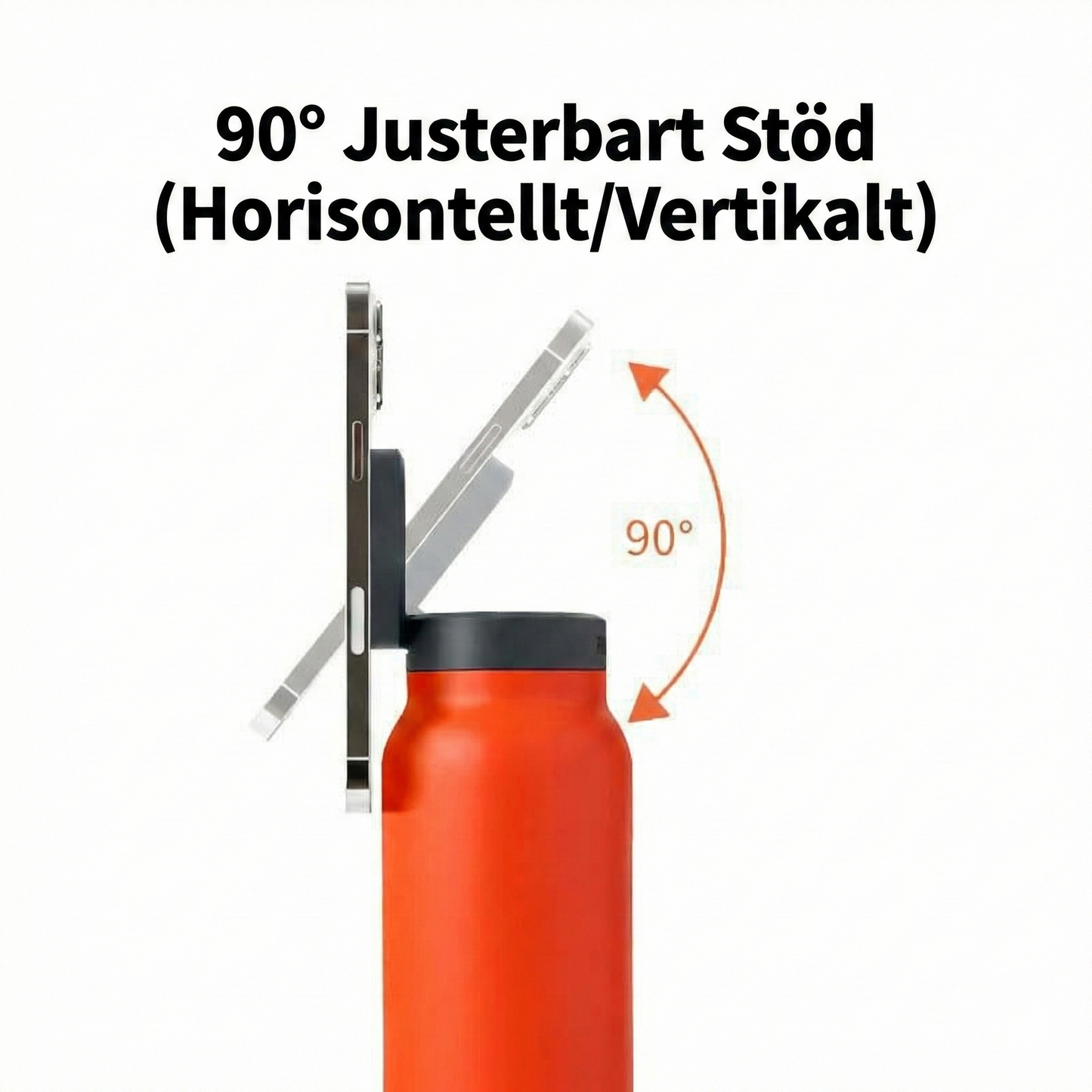 Vattenflaska med MagSafe-fäste – Det ultimata gym-stativet för iPhone & Android