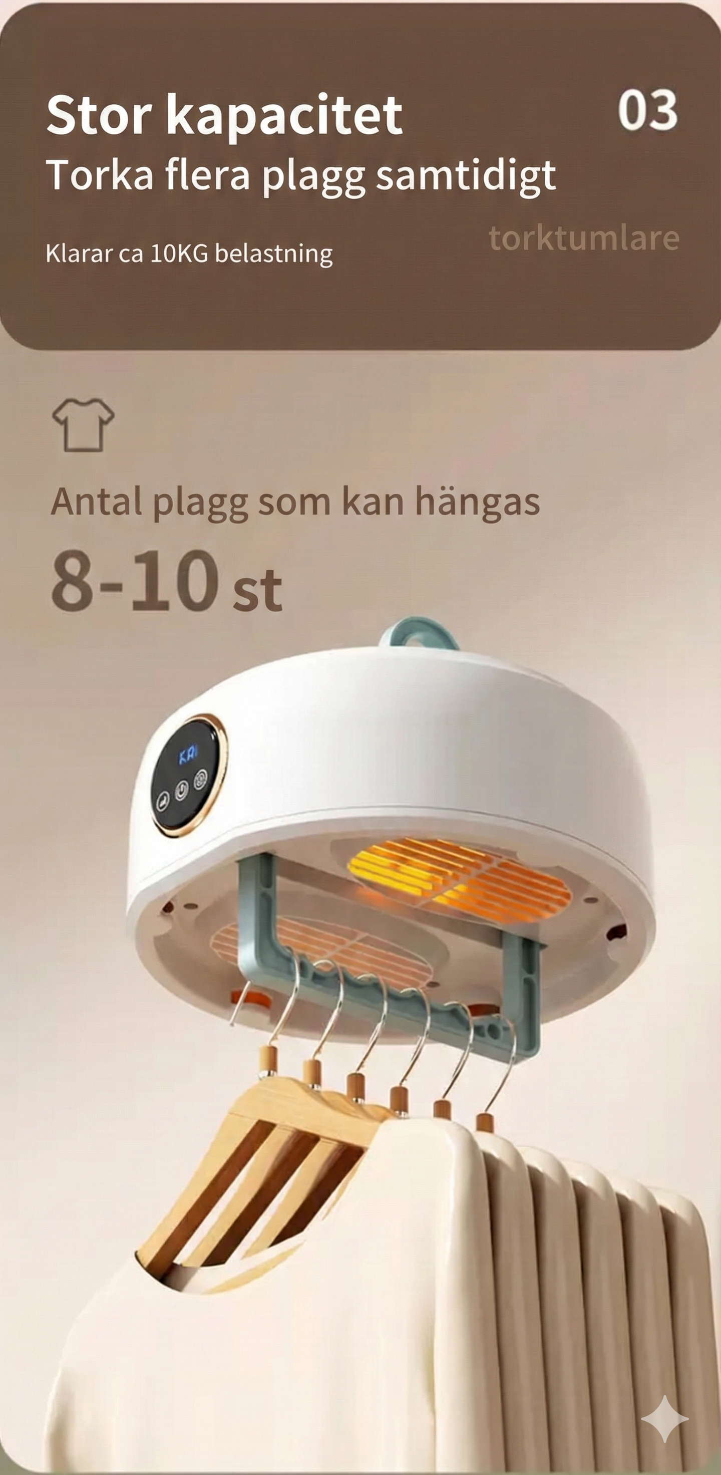 Portabel och Hopfällbar Mini-Klädtork