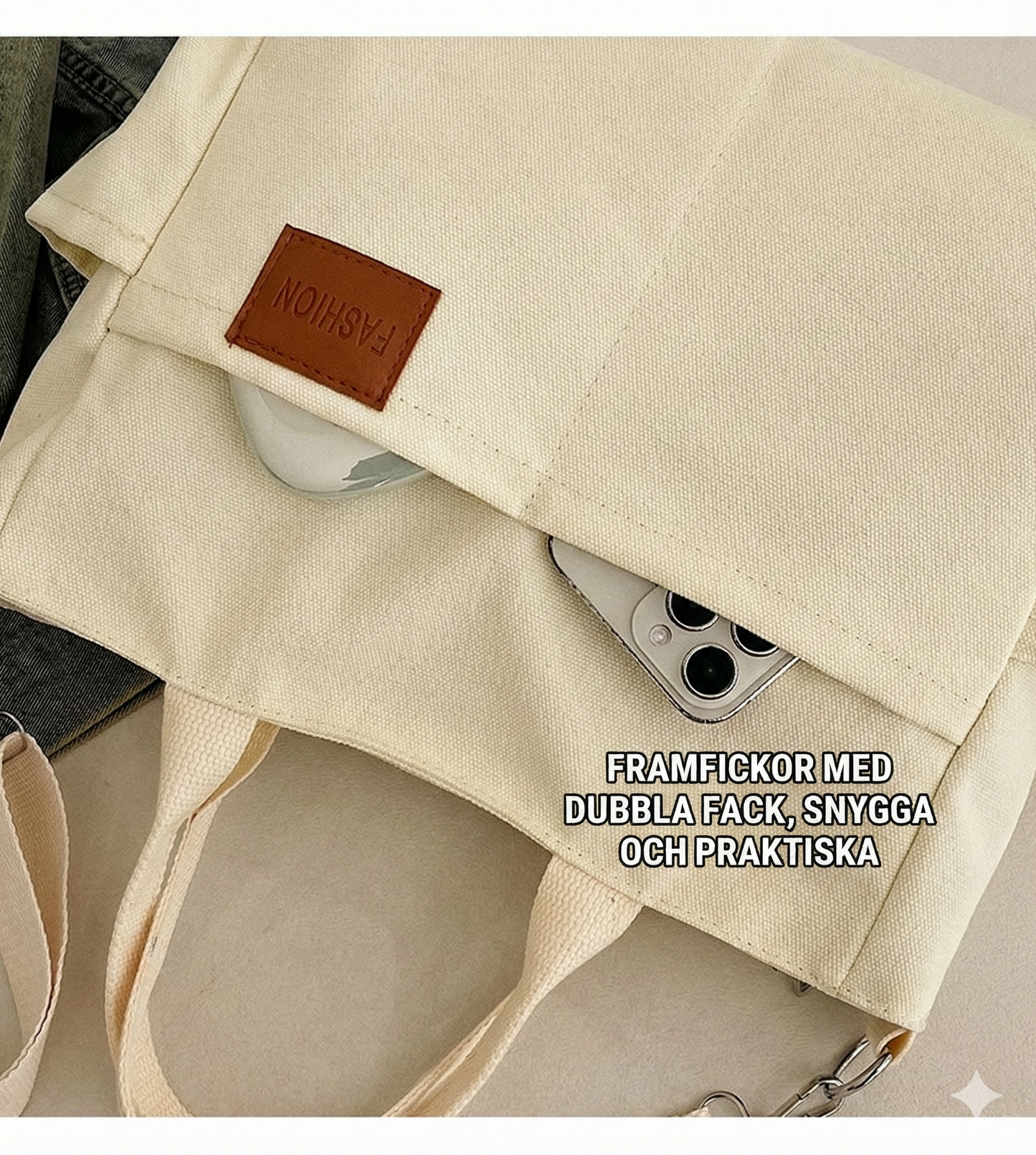 Stilren Shopper för Jobb & Vardag – Enfärgad Axelremsväska (Rymlig)