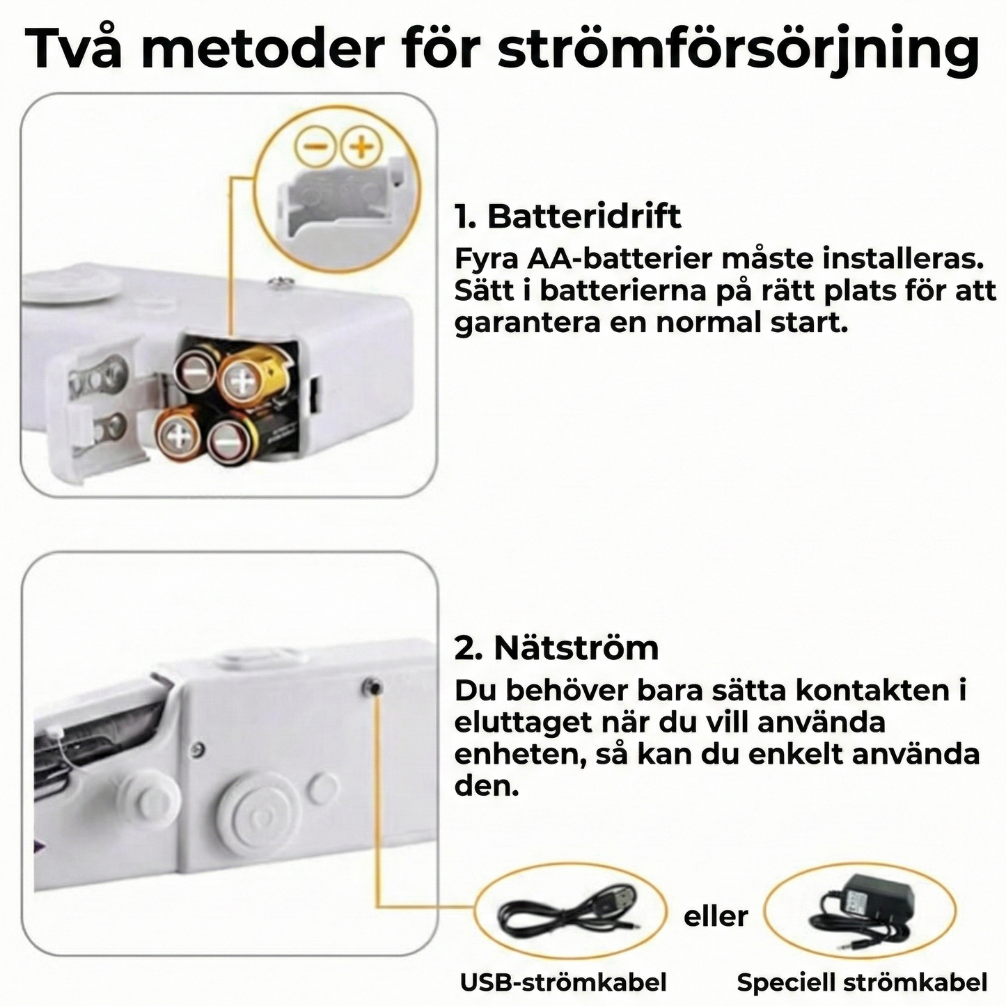 Kompakt Resesymaskin – Din räddare i nöden för klädolyckor på resan (Batteridriven)