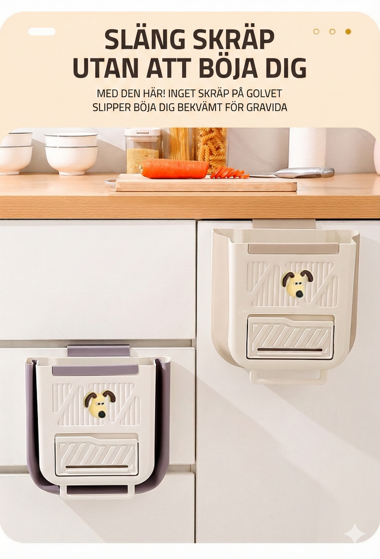 Hängande Ihopfällbar Papperskorg