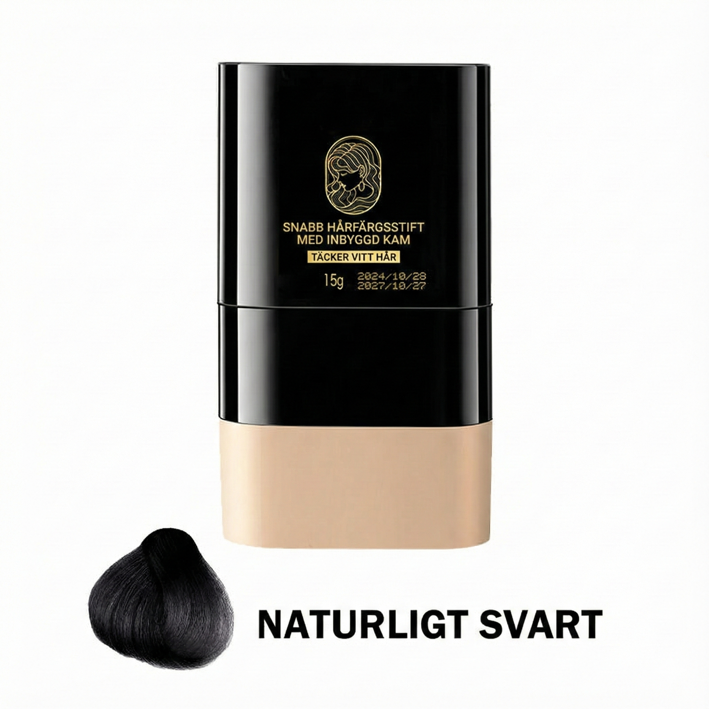 Hårfärgstift för Utväxt – Med Inbyggd Kam (Täcker Grått Hår)