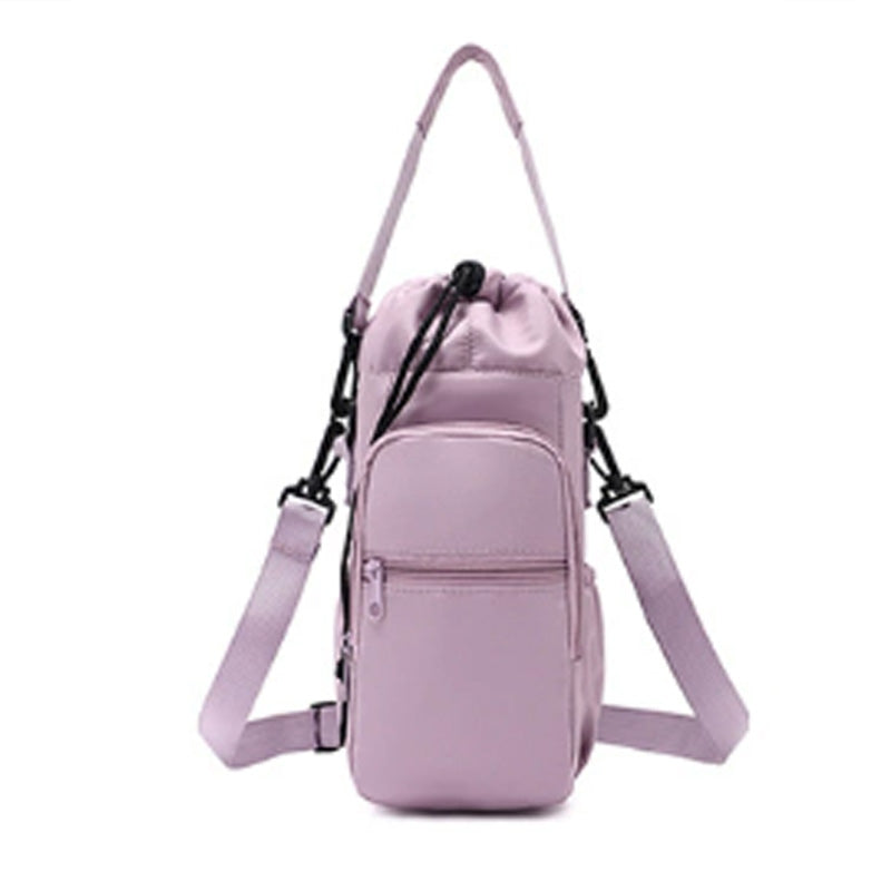 Isolerad Vattenflaskväska med Mobilfack – Perfekt för Promenad & Vandring (Justerbar Rem)