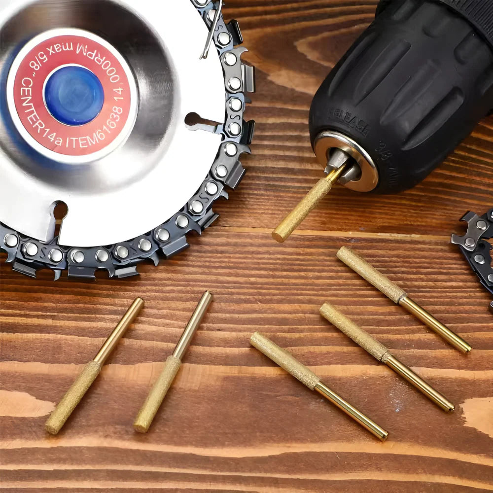 Slipstift till Motorsåg (6-pack) – Professionella Sliphuvuden för Kedja