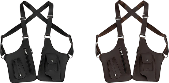 Tactical Vest Bag – Dubbelsidig Axelväska med Dragkedja – Justerbar Sele för Män & Kvinnor