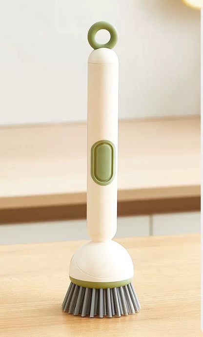 Diskborste med diskmedelsbehållare