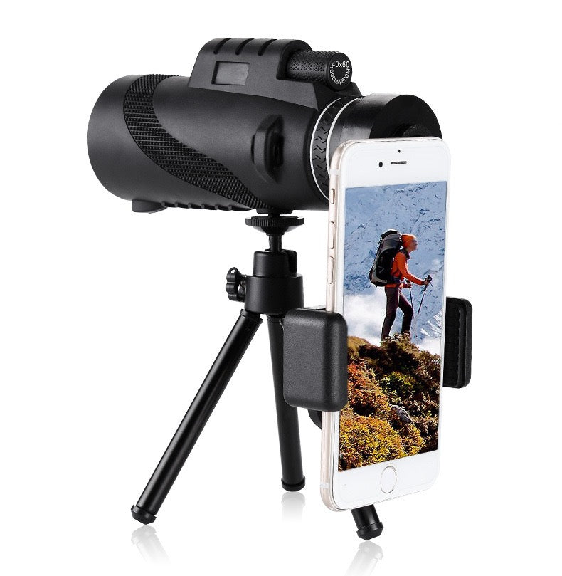 HD Monokikare med mobilhållare – 40x60 Zoom för fågelskådning & jakt