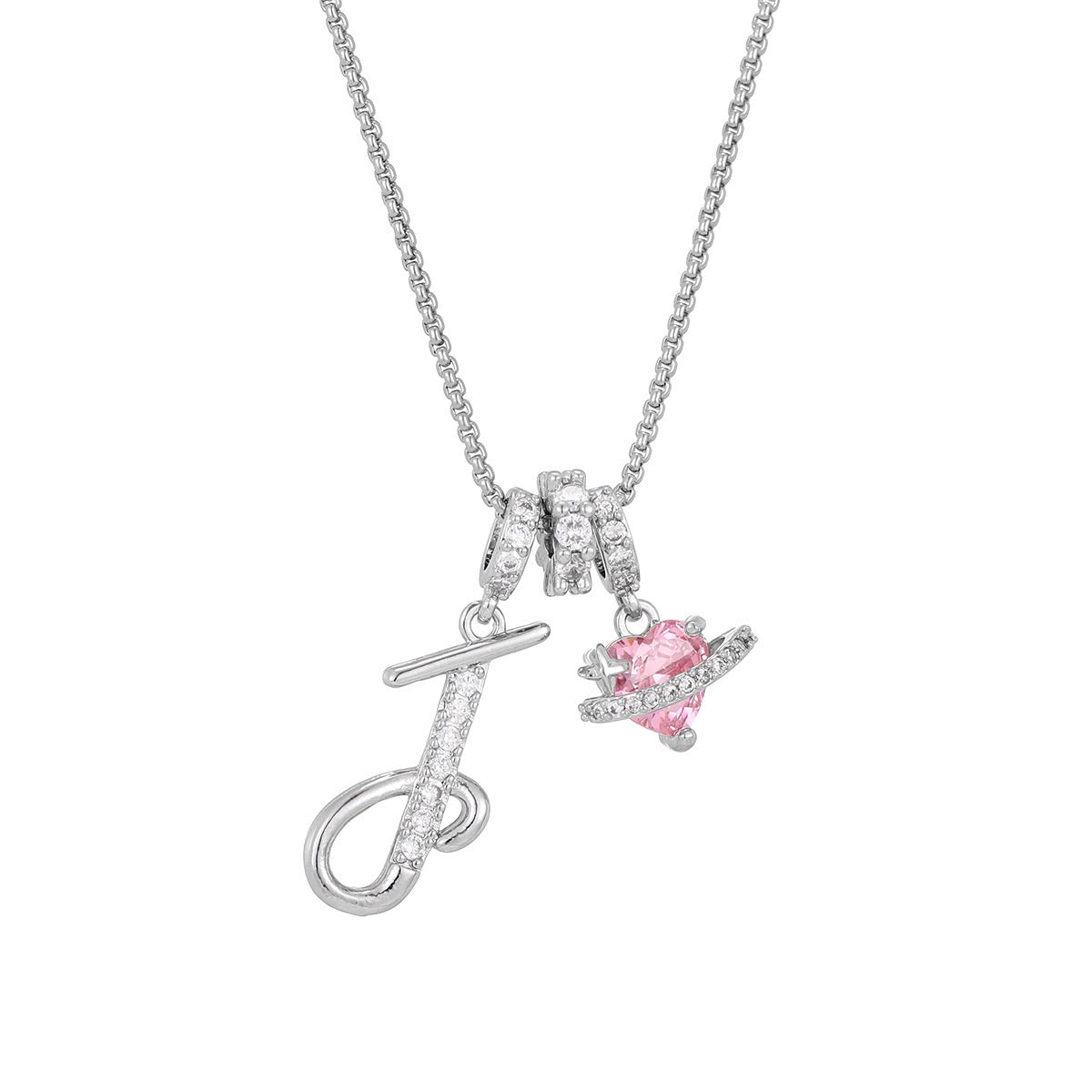 Personligt Halsband med Initial – Trelagers Kedja med Bokstav