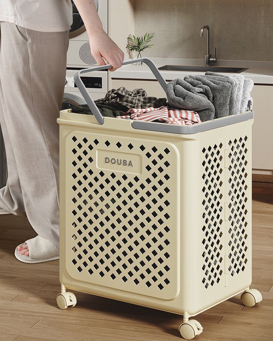Hopfällbar Tvättkorg med Hjul – Smidig förvaring