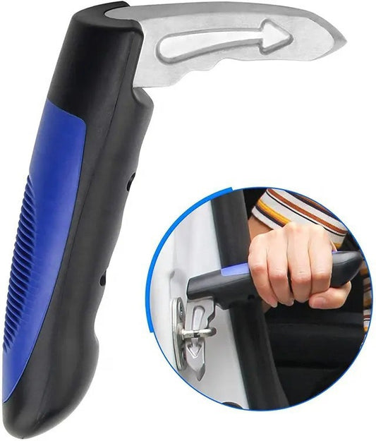 TryggResa™3-i-1 Stödhandtag för Bilen med Nödhammare & Bältesskärare