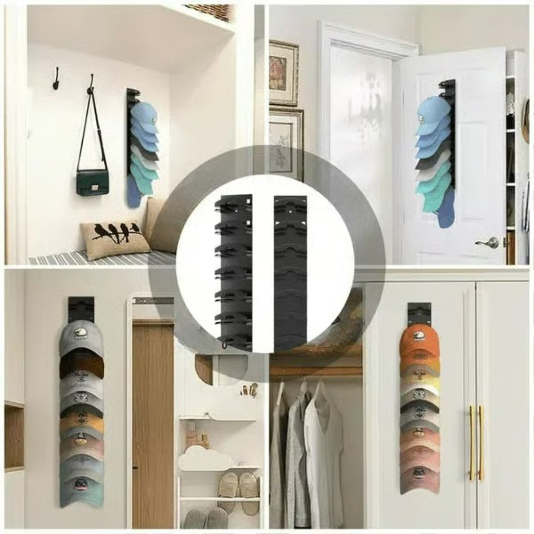 Kepsförvaring & Hatthängare – Smart Organisatör för 10 Kepsar