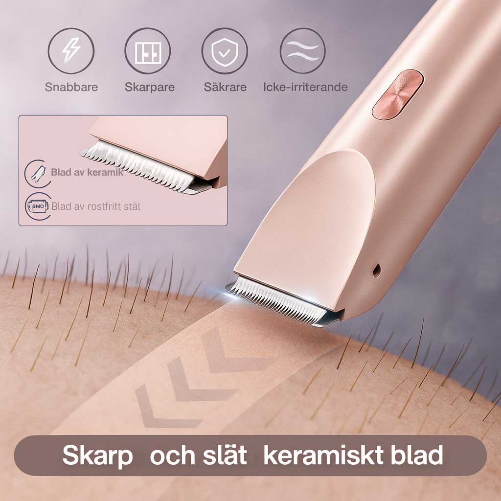 elektrisk rakapparat för kvinnor, 2-i-1 och vattentålig