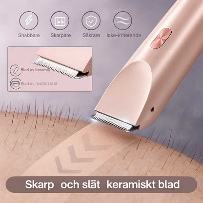 elektrisk rakapparat för kvinnor, 2-i-1 och vattentålig