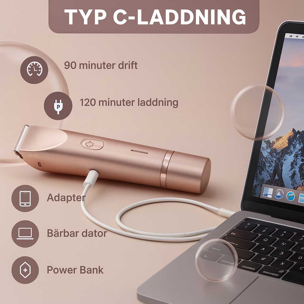 elektrisk rakapparat för kvinnor, 2-i-1 och vattentålig