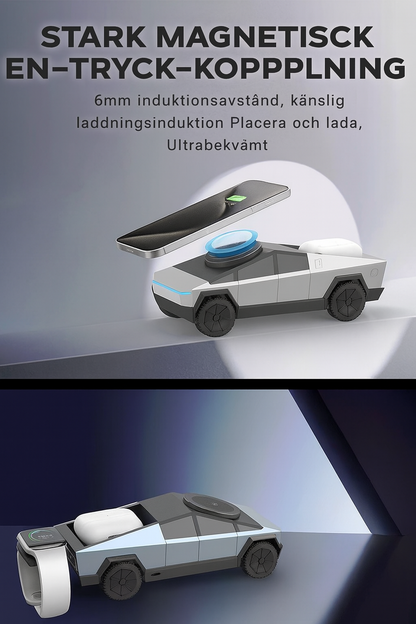 3-i-1 trådlös laddare – högteknologisk och snabb