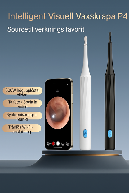 Öronpetare med LED-ljuskamera