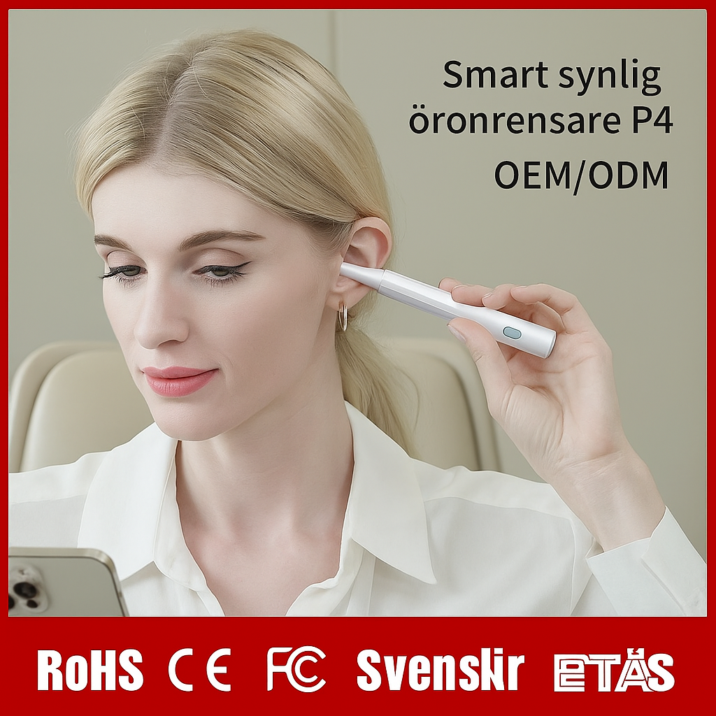 Öronpetare med LED-ljuskamera