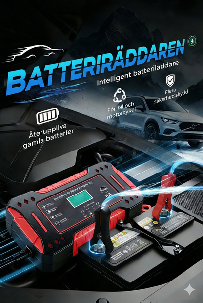 Smart Batteriladdare 12V (Bil & MC) – Helautomatisk Underhållsladdare med Reparationsläge