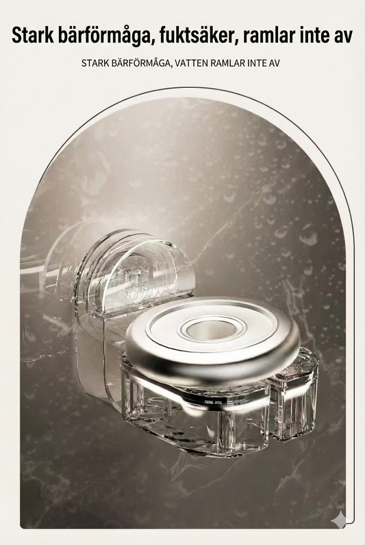 Hands-free Hårfönshållare – 360° Roterbar med Stark Sugpropp