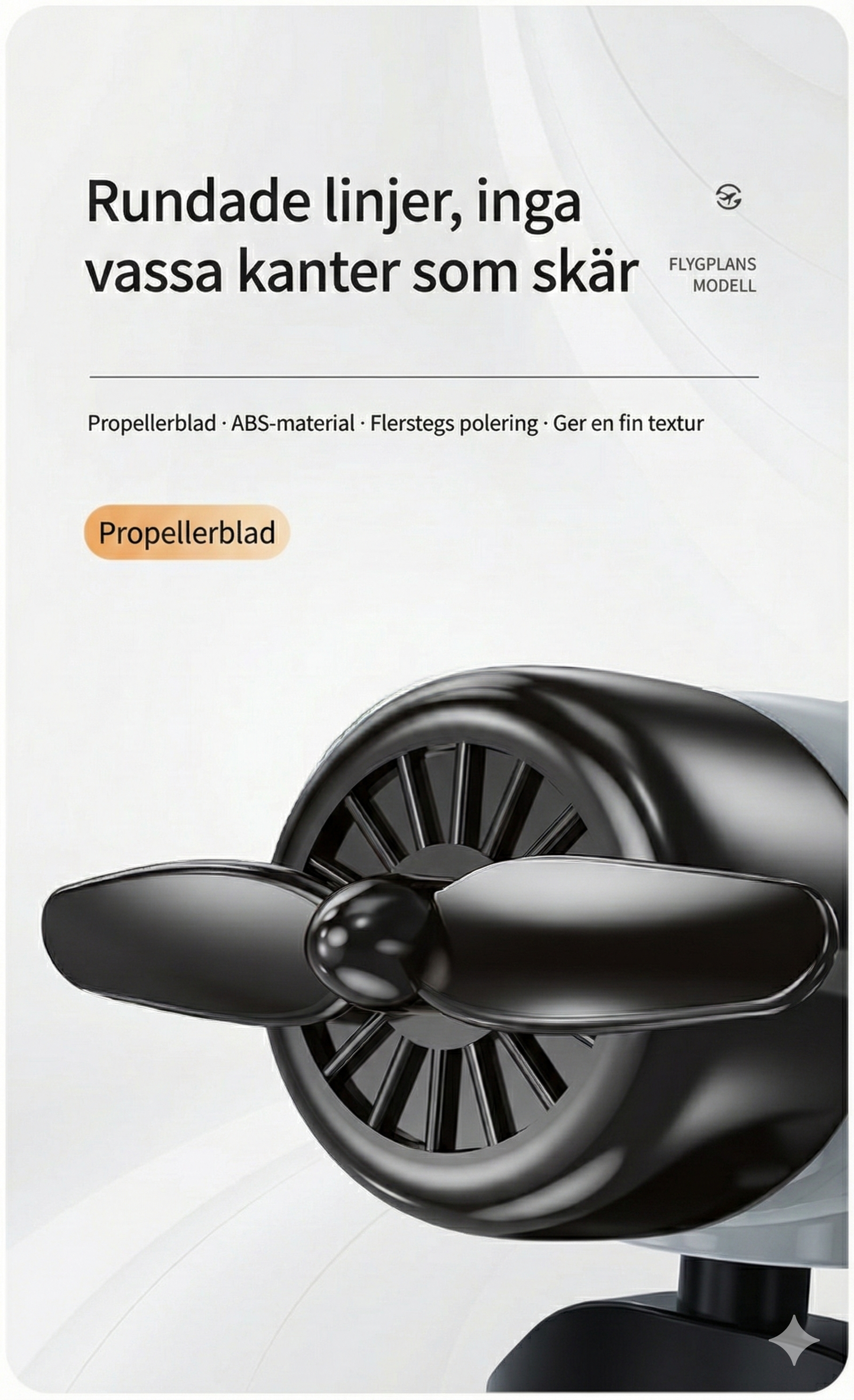 Roligt Solcellsflygplan för Bilen – Propellern snurrar i solen