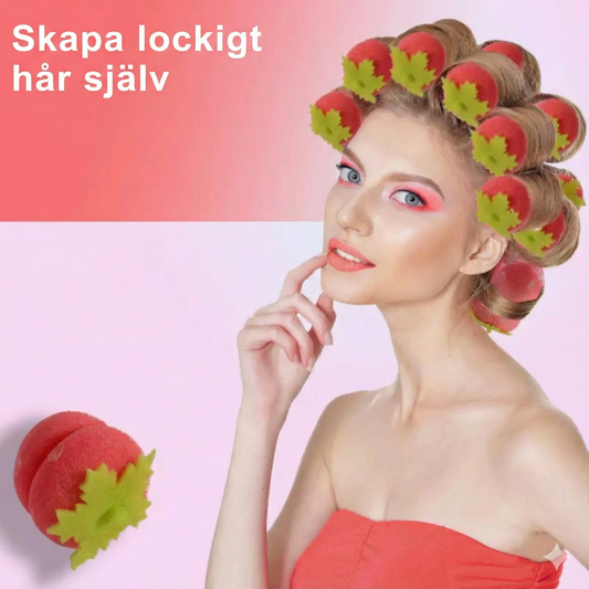 Mjuka hårspolar "Jordgubbe" – Sov dig till fina lockar