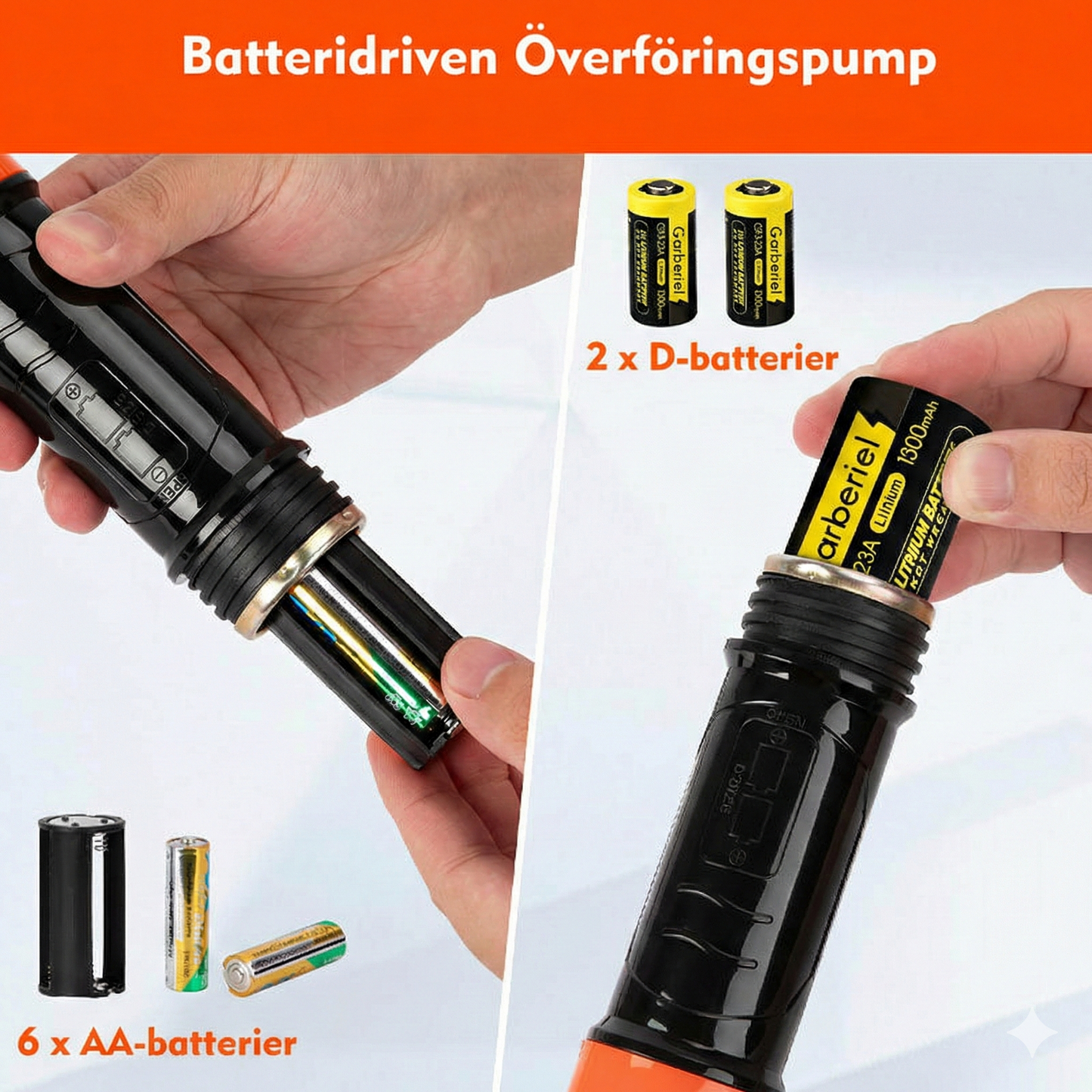 PumpPro Nordic™Bärbar Oljepump & Vätskepump