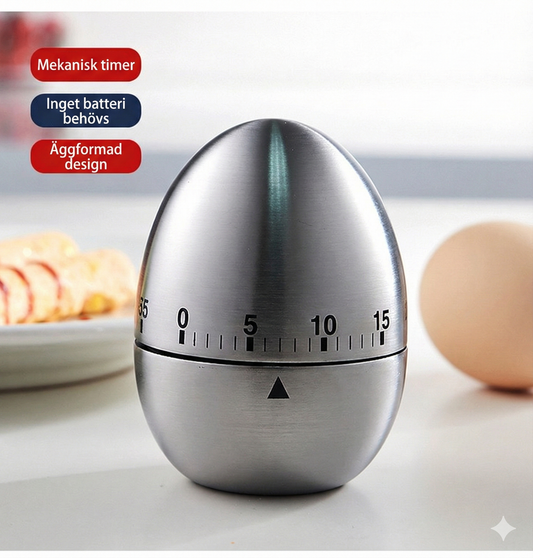 Mekanisk Kökstimer & Äggklocka – Rolig Design (60 min)