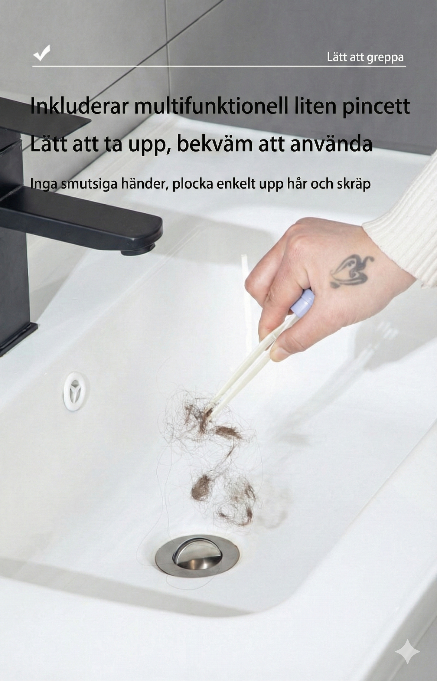 ClipMop™ Golvmopp med Klämfäste – Våt & Torr Städning – Slipp blöta händer (Hands-free)