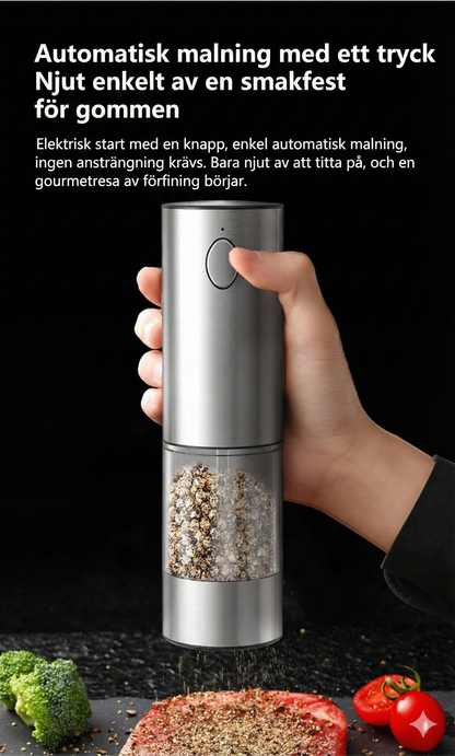Elektrisk Salt- och Pepparkvarn – Justerbar Grovlek