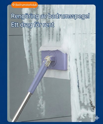 ClipMop™ Golvmopp med Klämfäste – Våt & Torr Städning – Slipp blöta händer (Hands-free)