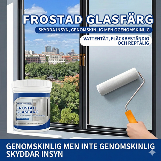 Vattenbaserad Färg för Frostat Glas – Skapa Insynsskydd på Fönster & Badrum – Matt Effekt (Inga Bubblor)