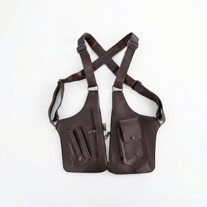 Tactical Vest Bag – Dubbelsidig Axelväska med Dragkedja – Justerbar Sele för Män & Kvinnor