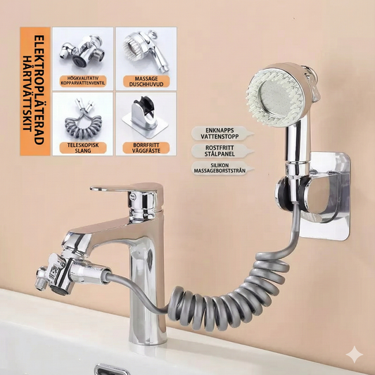 Multifunktionellt kran-set (3-i-1) – För hårtvätt och tandborstning