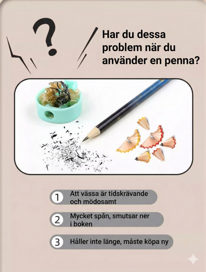 Ergonomisk Evighetspenna för Barn – Korrigerar Skrivgrepp & Behöver ej vässas ✏️