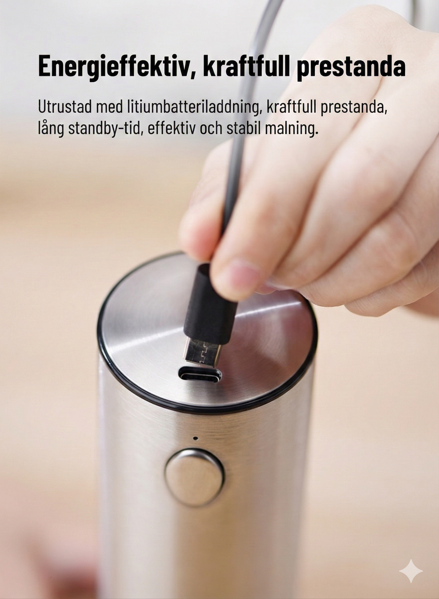 Elektrisk Salt- och Pepparkvarn – Justerbar Grovlek