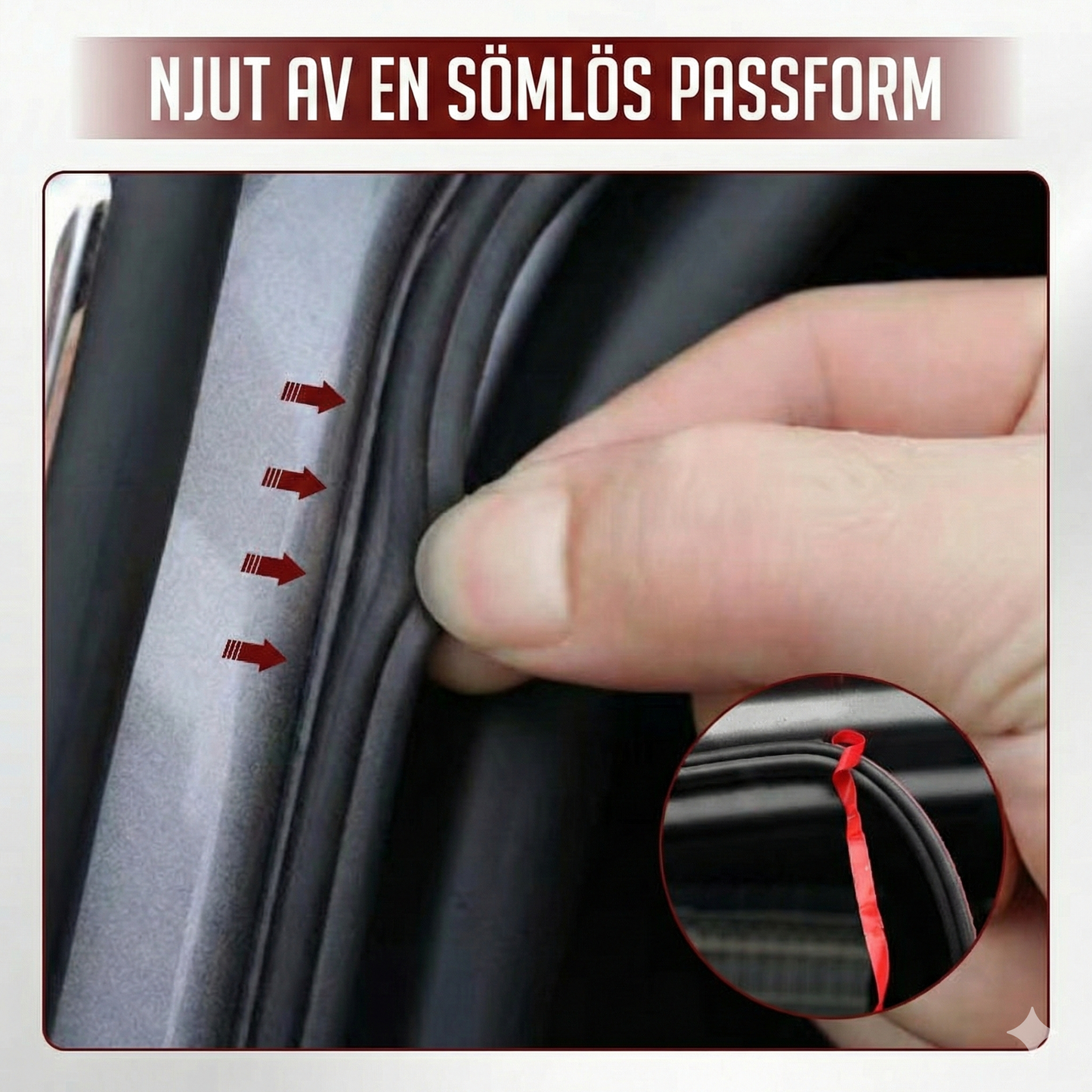 Universal Tätningslist för Bil (Självhäftande) – Ljudisolering & Dammskydd av Gummi (EPDM) – Minskar Vindbrus