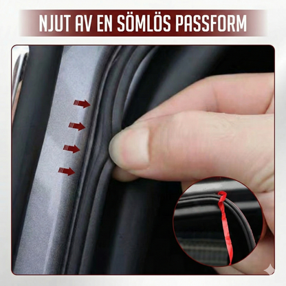 Universal Tätningslist för Bil (Självhäftande) – Ljudisolering & Dammskydd av Gummi (EPDM) – Minskar Vindbrus