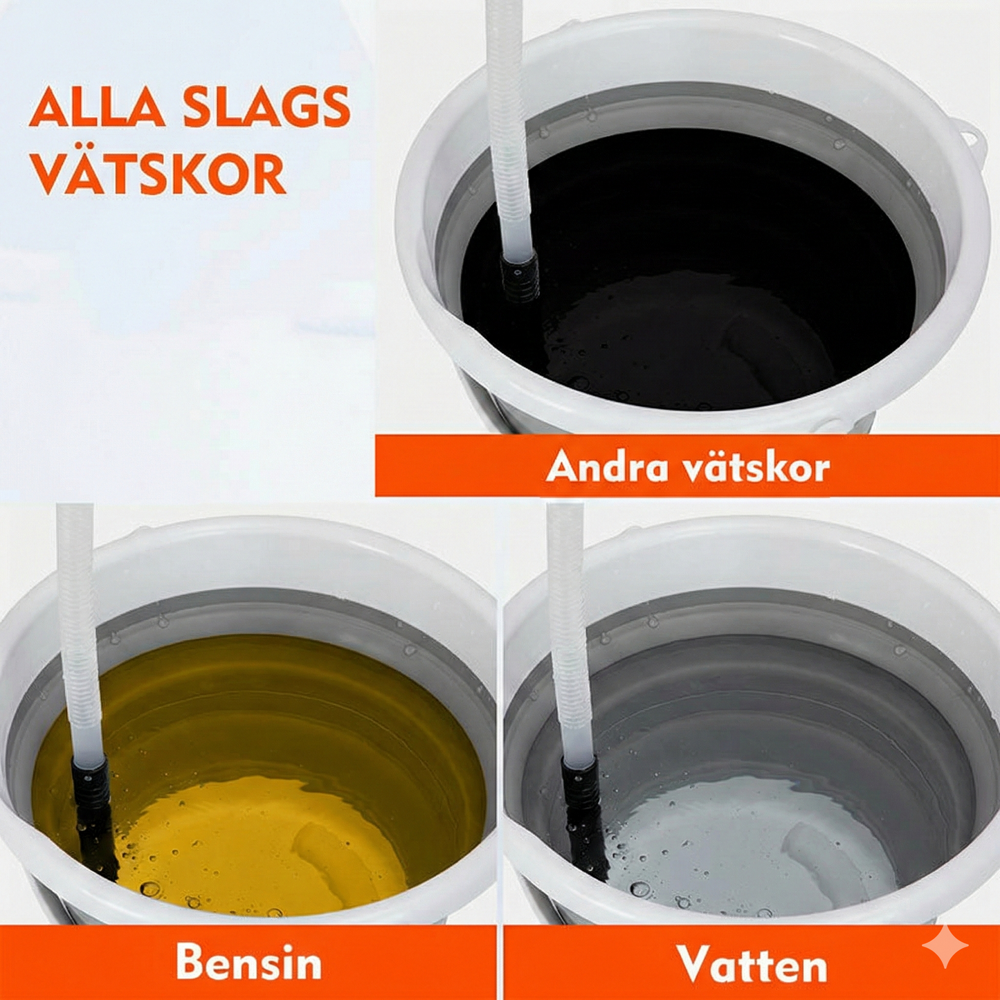 PumpPro Nordic™Bärbar Oljepump & Vätskepump