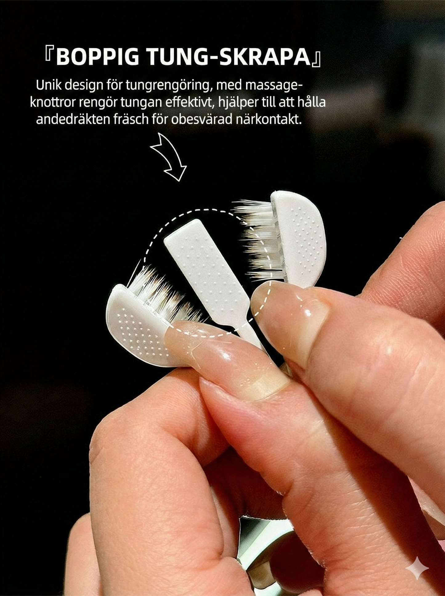 3-sidig Tandborste med Extra Mjuka Strån – 3D Omslutande Design för Djuprengöring