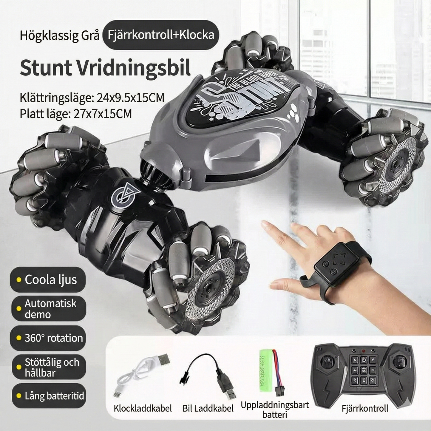 DualControl – Radiostyrd Stuntbil med Geststyrning