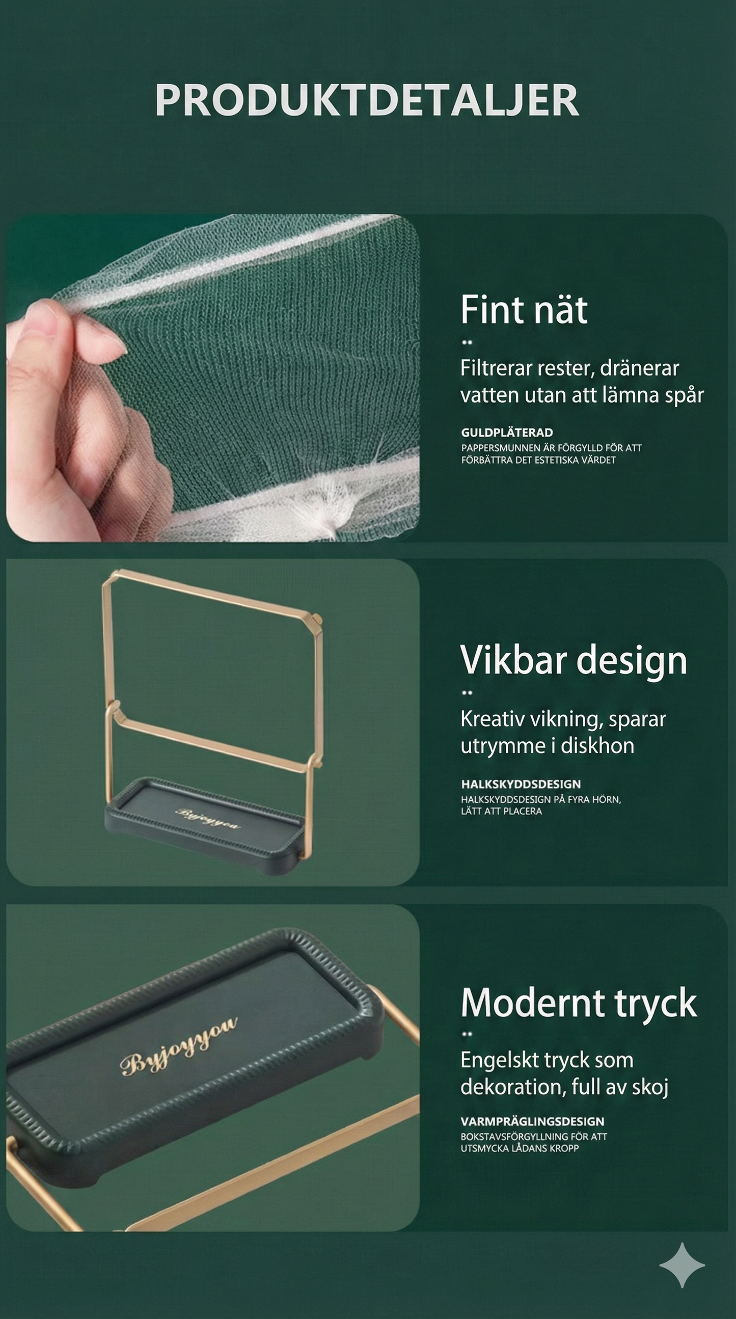 Finmaskigt Filternät för Diskho – Förhindrar Stopp i Avloppet