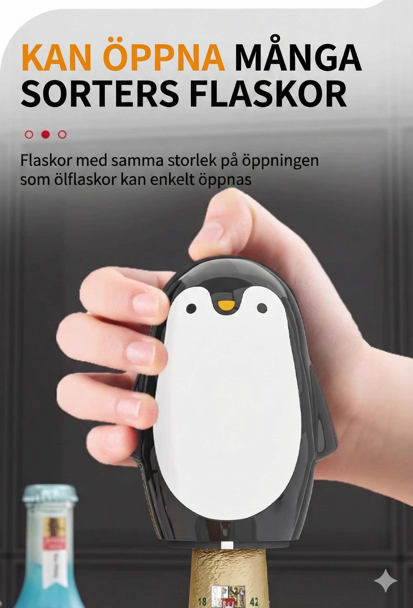 Rolig Flasköppnare "Cartoon" – Perfekt liten present eller till festen