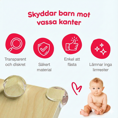Återanvändbara Hörnskydd i Silikon – Skydda ditt barn från vassa kanter