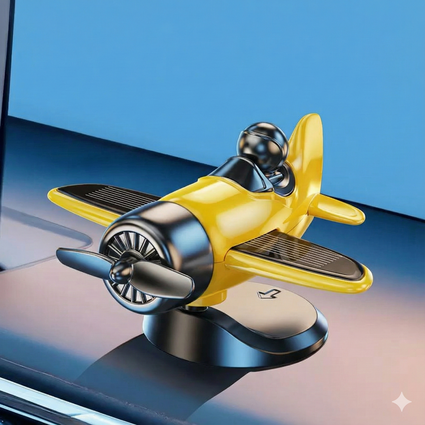 Roligt Solcellsflygplan för Bilen – Propellern snurrar i solen