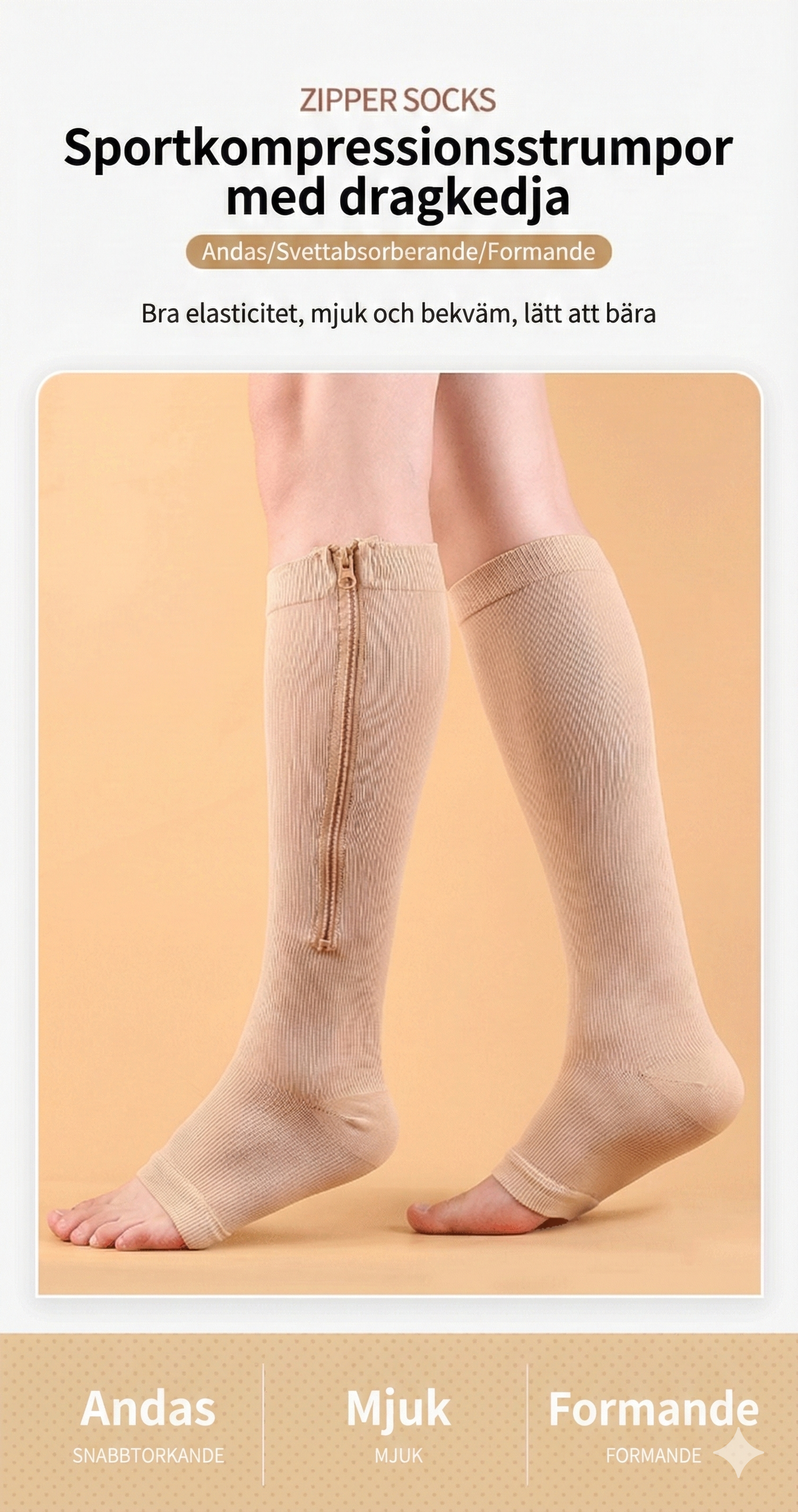 Kompressionsstrumpor för Sport & Löpning – Ökar blodcirkulationen