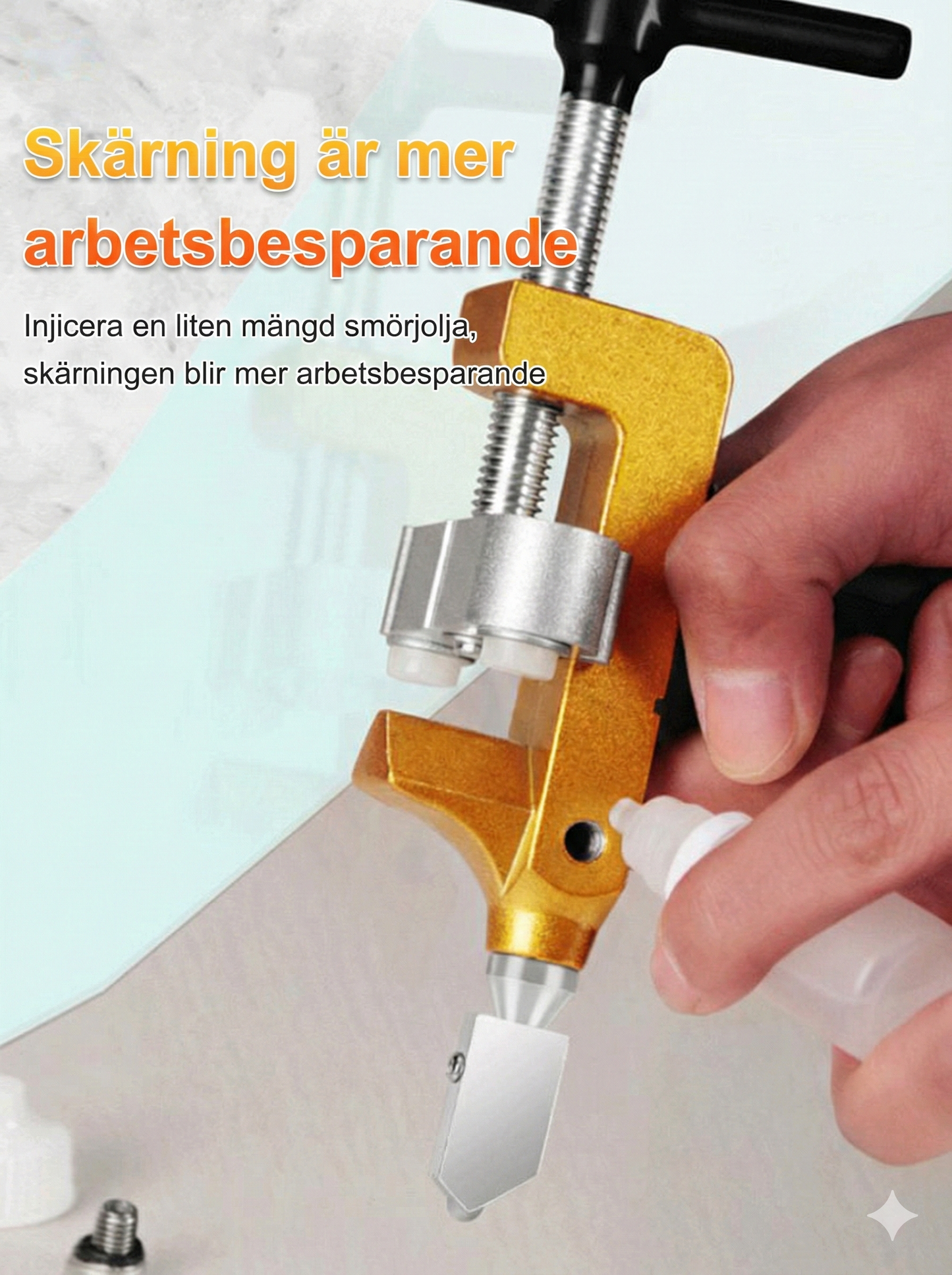 2-i-1 Glas- och Kakelskärare – Manuellt Skärverktyg med Bryttång (Professionell)