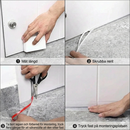 NordTät™Tätningslist för Fönster & Dörr (5m) – Självhäftande Silikonlist mot Drag, Kyla & Buller