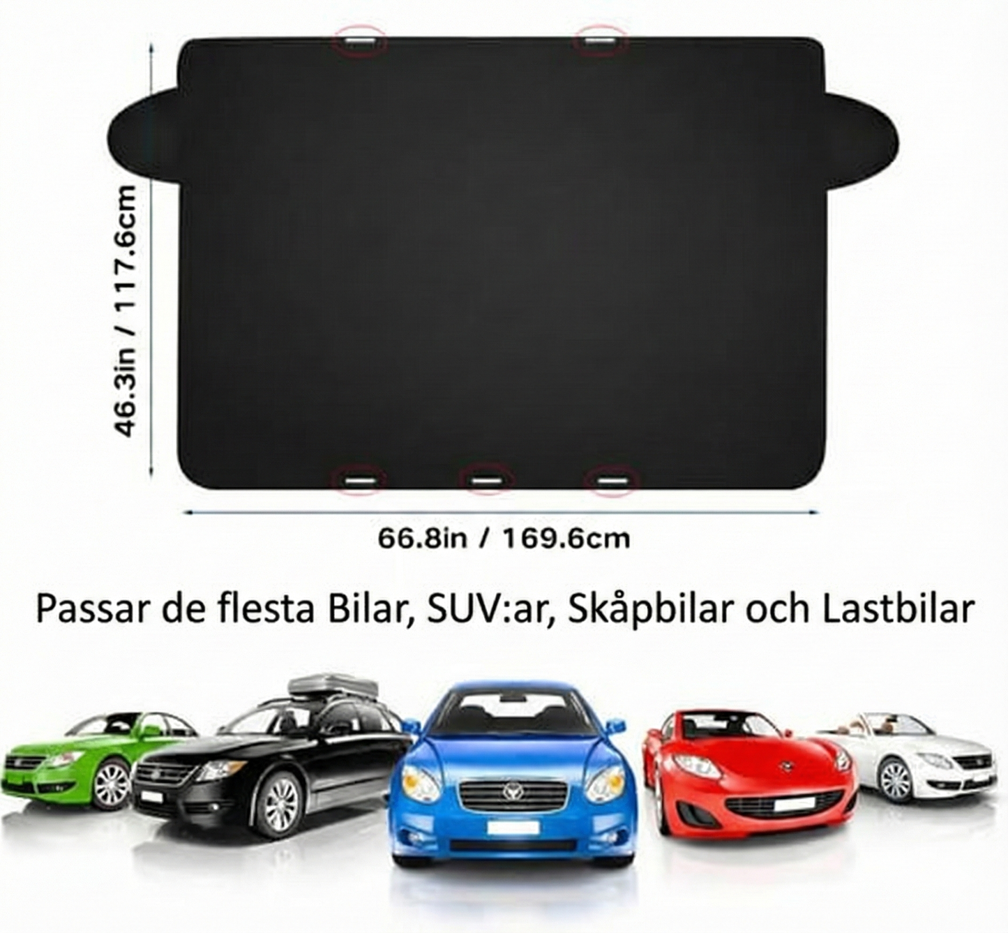 Magnetiskt Vindruteskydd för Bil – Slipp Skrapa Is & Snö